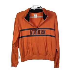 Victoria’s Secre Pink Auburn Tigers Women’s Large Orange 1/4 Zip Sweatshirt